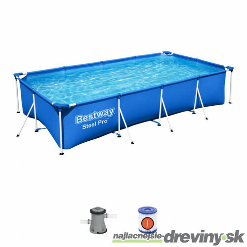Bazén Bestway® Steel Pro™, 56424, filter, pumpa, 4,00x2,10x0,81 m