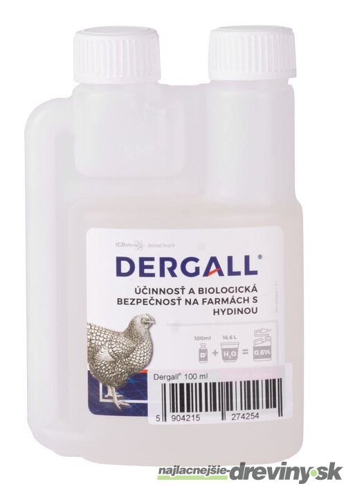 DERGALL® 100 ml, prostriedok proti parazitom, na hydinu