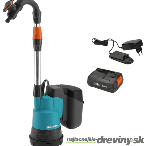 Gardena Akumulátorové čerpadlo do suda 2000/2 18V P4A - súprava na okamžité použitie 14602-20