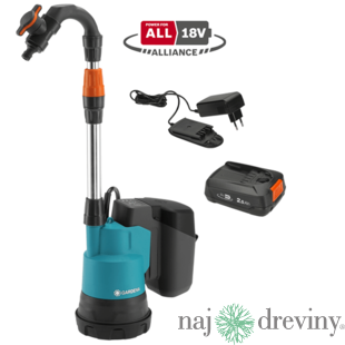 Gardena Akumulátorové čerpadlo do suda 2000/2 18V P4A - súprava na okamžité použitie 14602-20