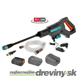 Gardena Akumulátorový stredotlakový čistič AquaClean 24/18V P4A - súprava na okamžité použitie 14800-20