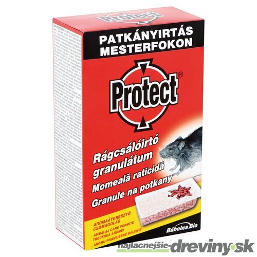 Granule PROTECT, na potkany, 2x75 g tácky (150 g)