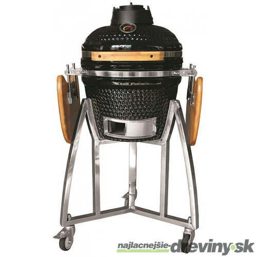 Gril Kamado Egg 16“, priemer 33,50 cm, gril výška 73 cm, čierny, 40x57x97,50 cm