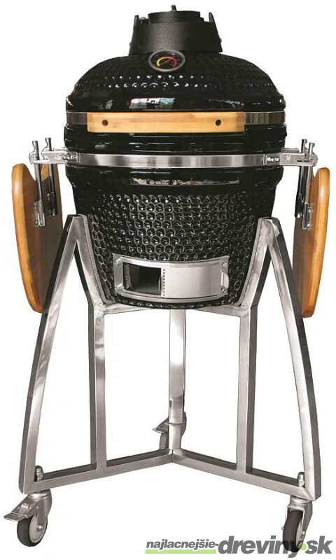 Gril Kamado Egg 16“, priemer 33,50 cm, gril výška 73 cm, čierny, 40x57x97,50 cm