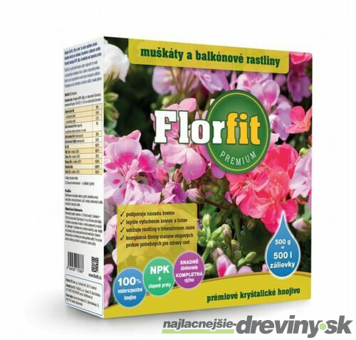 ﻿Hnojivo kryštalické Florfit Premium - Balkónové rastliny 500g