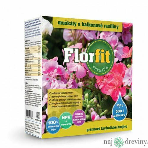 ﻿Hnojivo kryštalické Florfit Premium - Balkónové rastliny 500g