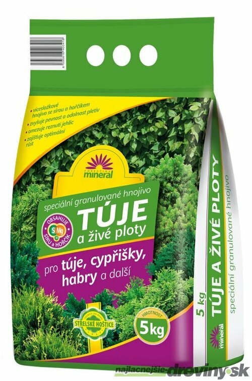 Hnojivo na tuje, živé ploty 5kg Forestina
