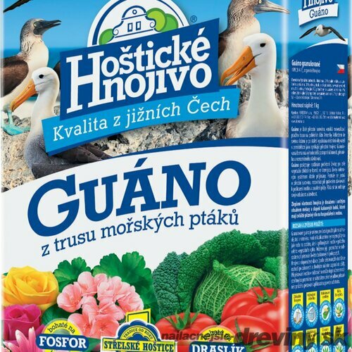 Hoštické guano 1kg/200P granulované Forestina