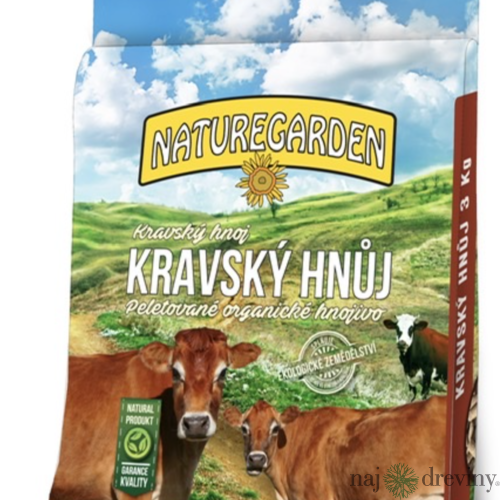 Kravský hnoj - organické hnojivo 3 kg