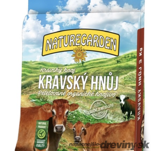 Kravský hnoj - organické hnojivo 3 kg