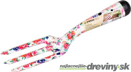 Kultivátor Strend Pro, záhradnícky, ručný, potlač kvetov, kovový, Ladies line