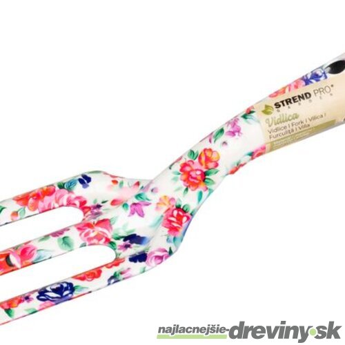 Kultivátor Strend Pro, záhradnícky, ručný, potlač kvetov, kovový, Ladies line