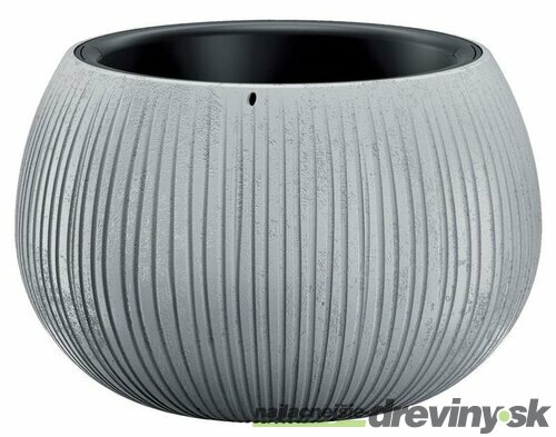 Kvetináč BETON Bowl, 29/19x20 cm, sivý