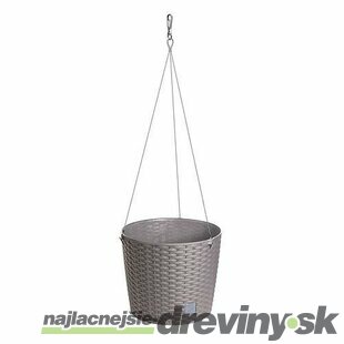 Kvetináč RATO Round WS 260, mocca, závesný, s vešiakom