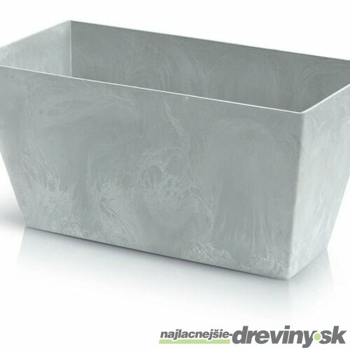 Kvetináč TUBUS Case Beton 400x216x200 mm, vzhľad betón