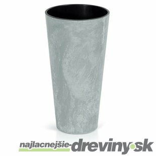 Kvetináč TUBUS Slim Beton 250x475 mm, vzhľad betón