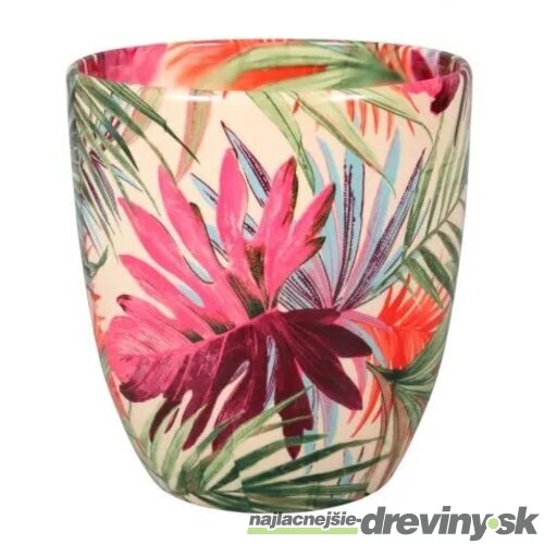 Obal na kvetináč KODET PALMA keramický lesklý d16x17cm