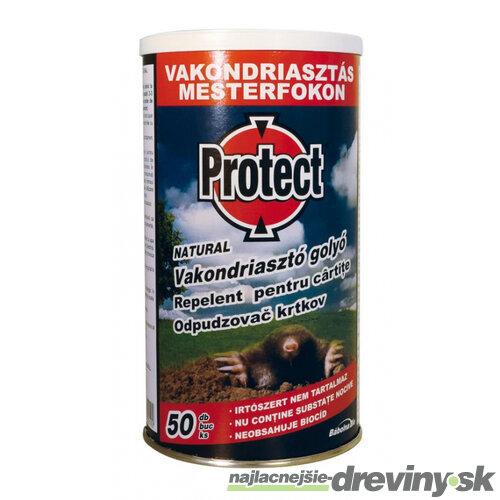 Odpudzovač krtov PROTECT NATURAL, 50 ks guličiek