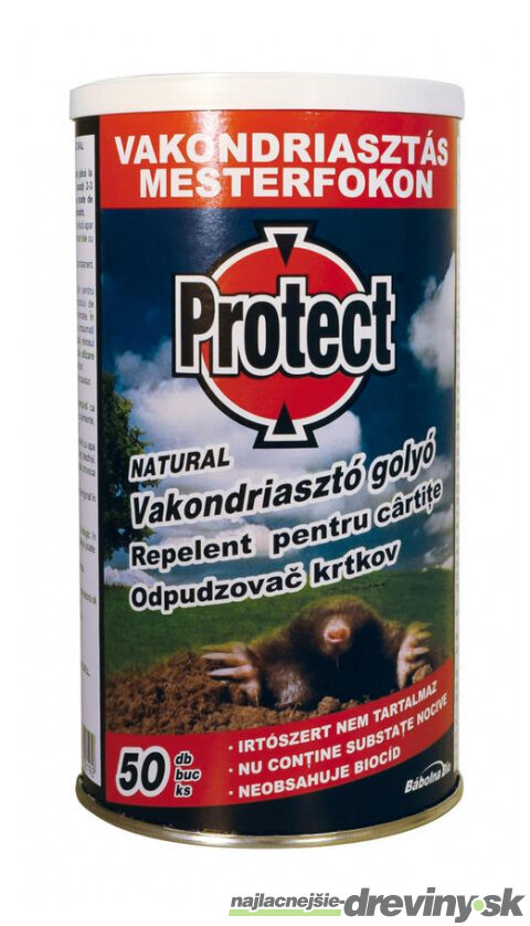 Odpudzovač krtov PROTECT NATURAL, 50 ks guličiek