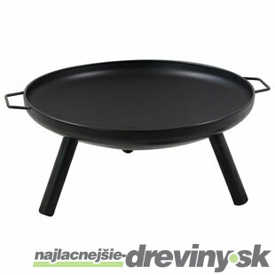 Ohnisko, BBQ, gril na drevené uhlie, kovové, okrúhle, 590x260 mm