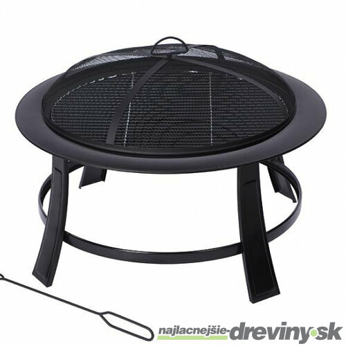 Ohnisko Grill, kovové, okrúhle, 76x50 cm