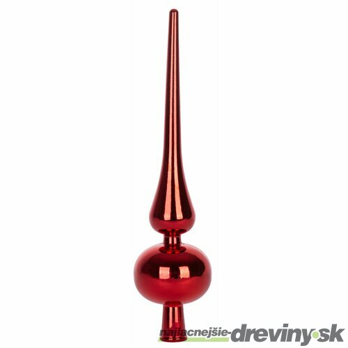 Ozdoba Vianoce, 1 ks, 25 cm, špic, červený, na vianočný stromček