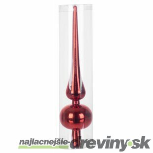 Ozdoba Vianoce, 1 ks, 25 cm, špic, červený, na vianočný stromček