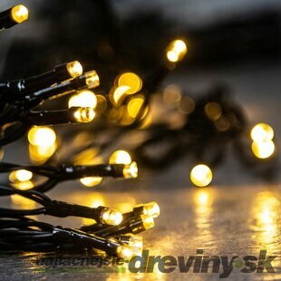 Reťaz Vianoce Ceibo, 48 LED teplá biela, 8 funkcií, časovač, 3xAA, exteriér, osvetlenie, L-3,50 m