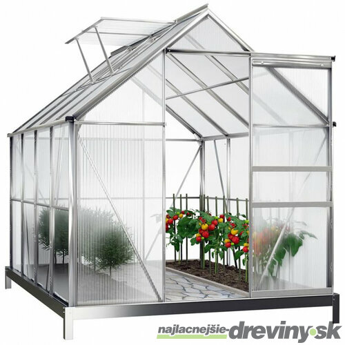 Skleník Greenhouse, Alu, PC 6 mm, 250x190x195 cm