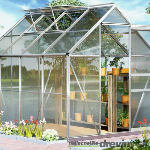 Skleník Greenhouse, Alu, PC 6 mm, 250x190x195 cm