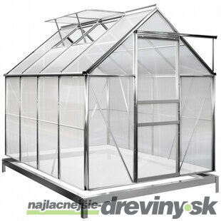 Skleník Greenhouse, Alu, PC 6 mm, 250x190x195 cm