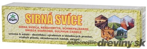 Sviečka BIOM, sírna svieca na ničenie hmyzu a dezinfekciu, 700g