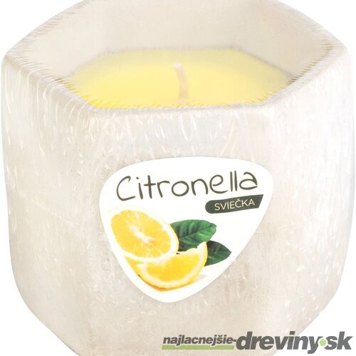 Sviečka Citronella, cement, 85 g, repelentná, 90x75 mm