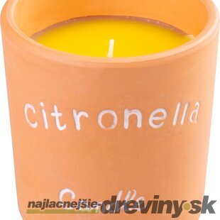 Sviečka Citronella, repelentná, terakota, 185 g, 100x100 mm
