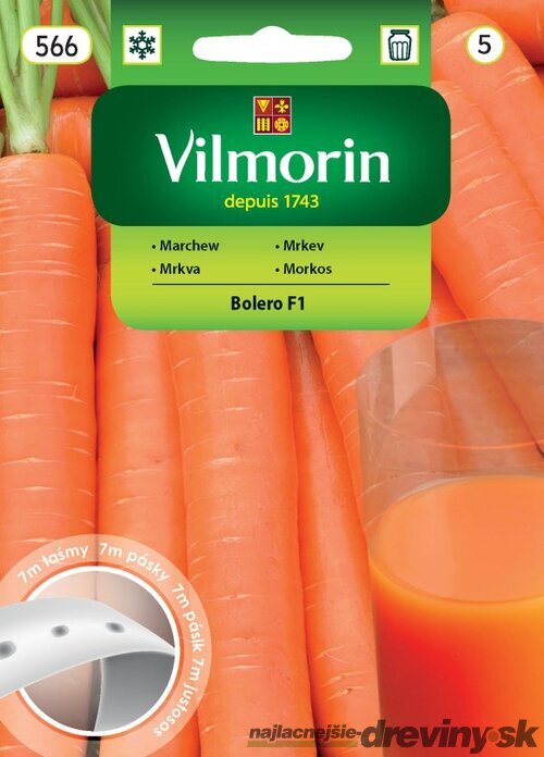 Vilmorin Mrkva na výsevnom pásiku Bolero 7 m