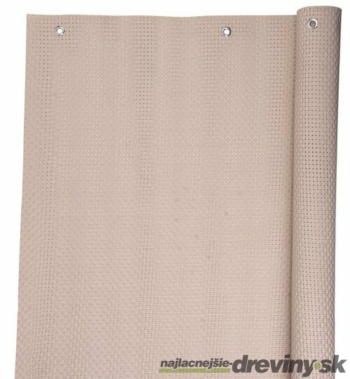 Zástena Polyratan 77 0,9x3 m, UV, 800 g/m2, béžová, tieniaca na balkón, s okami